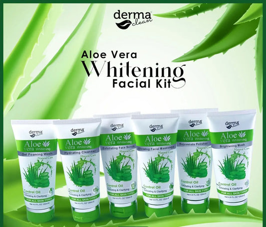 Derma Clean Aloe Vera Whitening Facial Kit - 6 pcs - Dr Rashel Official