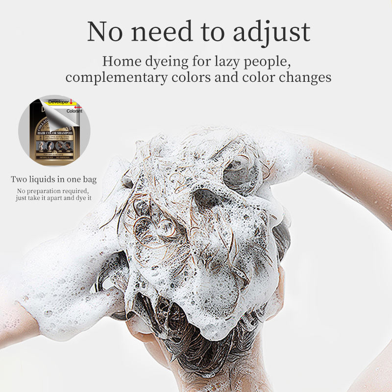 Dr.Rashel Collagen And Argan Oil Hair Color Shampoo Sachet - 25ml - 1 Sachet