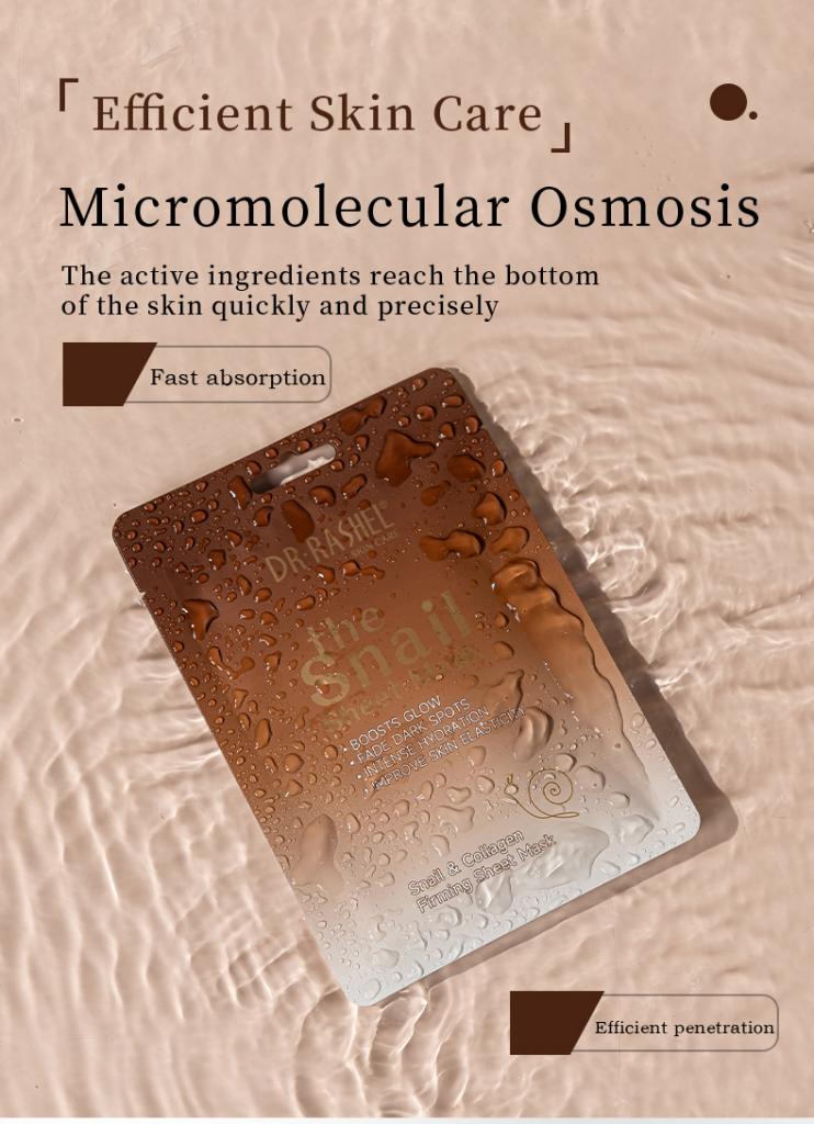 Dr Rashel Snail Mucin Sheet Mask – Glow-Boosting, Dark Spot Correcting & Elasticity-Enhancing Hydration Therapy