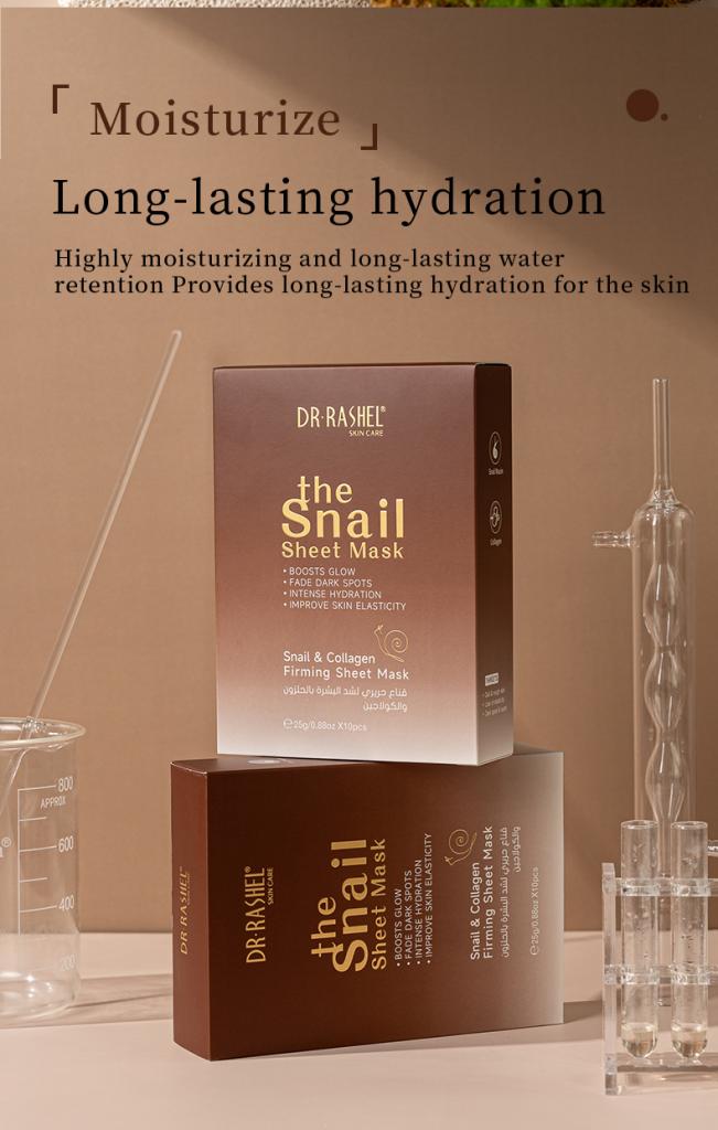 Dr Rashel Snail Mucin Sheet Mask – Glow-Boosting, Dark Spot Correcting & Elasticity-Enhancing Hydration Therapy