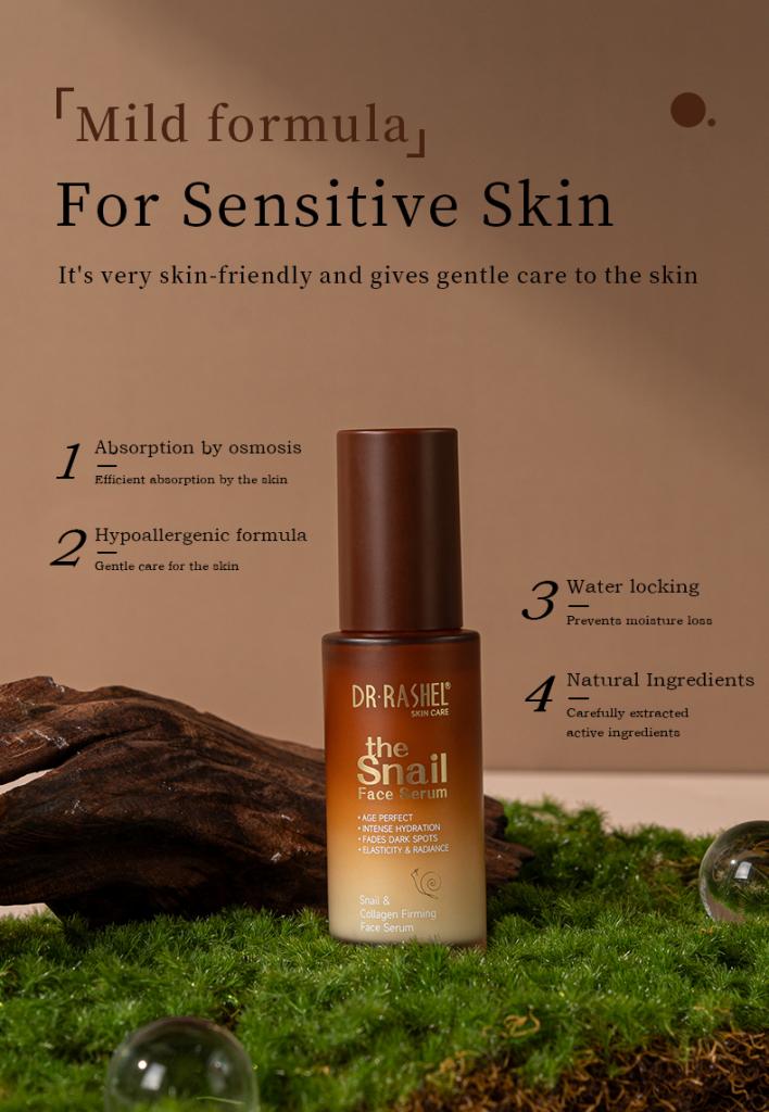 Dr Rashel Snail Face Serum – Advanced Hydration & Skin Repair Treatment for Radiance, Firmness, and Blemish Control