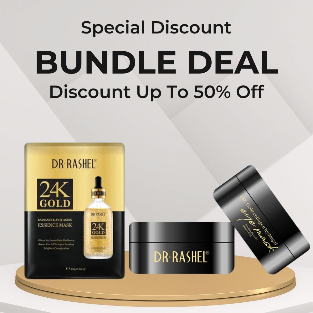 Dr.Rashel 24K Gold Eye Mask & 24K Gold Anti-Aging Essence Mask bundle deal