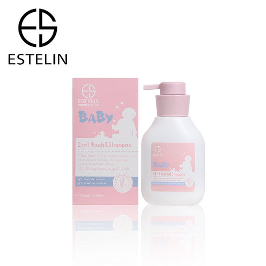 Estelin Baby 2 in 1 Wash And Shampoo for Cleanse And Nourishing 300ml - Dr Rashel Official
