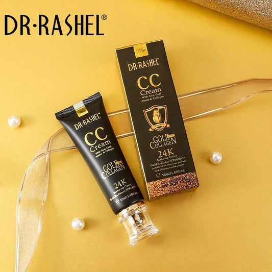 Dr.Rashel 24K CC Cream Gold & Collagen Make Up Cover Gold Radiance Sun Protection SPF60/PA++ - 50ml - Dr Rashel Official