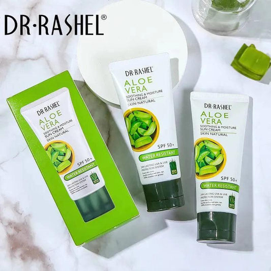 Dr.RASHEL Aloe Vera Water Resistant Soothing Sun Cream SPF 50+ Water Resistant - 60g - Dr Rashel Official