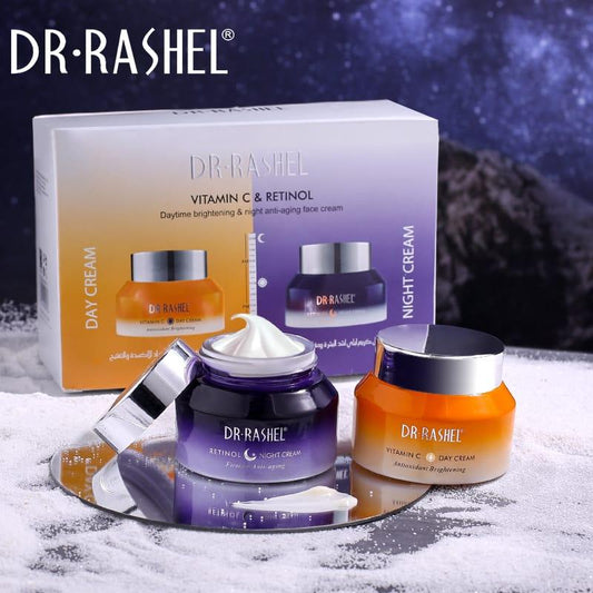 Dr.Rashel Vitamin C And Retinol Day & Night Cream - Day & Night - Pack Of 2 - Dr Rashel Official