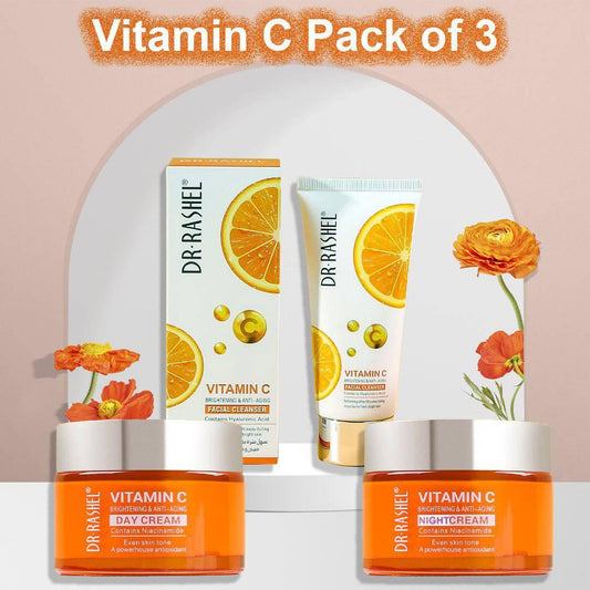 Dr.Rashel Vitamin C Pack Of 3 - Day & Night Cream - Dr Rashel Official