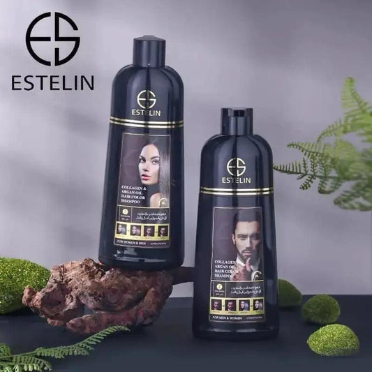 Estelin Collagen & Argan Oil Hair Color Shampoo - 400ML - Dr Rashel Official