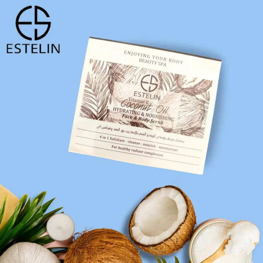 Estelin Vitamin E Coconut Oil Face & Body Scrub - 250g - Dr Rashel Official
