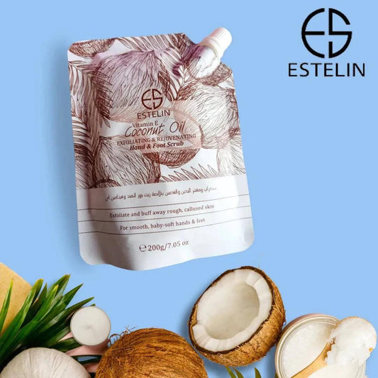 Estelin Vitamin E Coconut Oil Hand & Foot Scrub - 200g - Dr Rashel Official