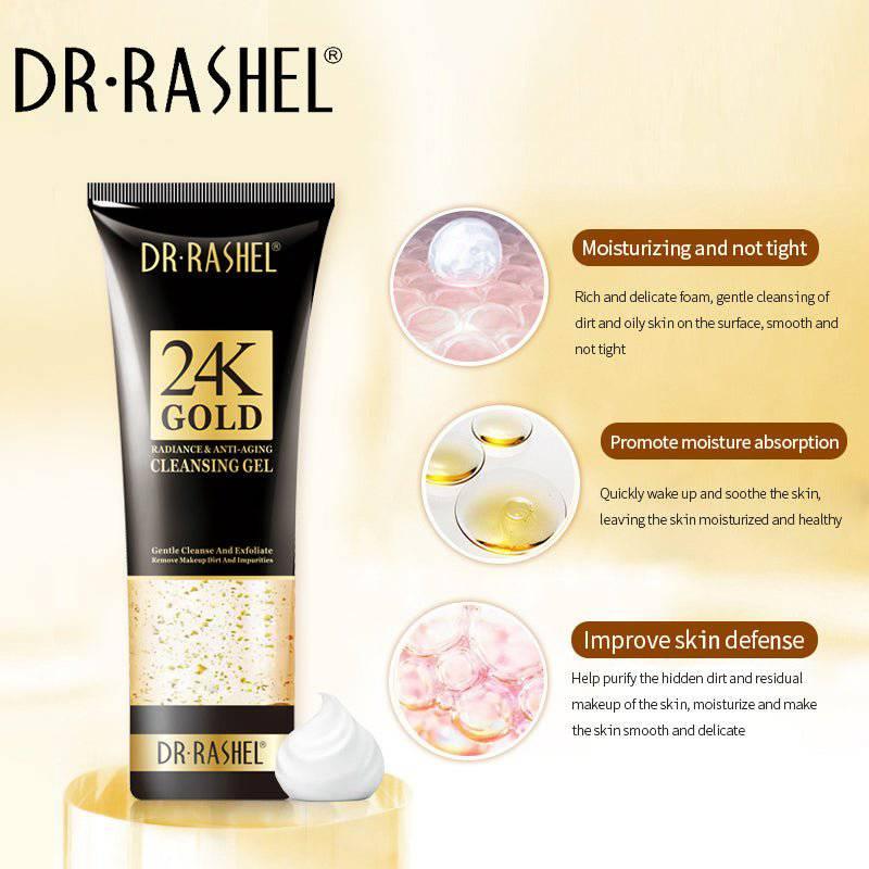 Dr.Rashel 24K Gold Radiance & Anti-Aging Cleansing Gel - Dr Rashel Official