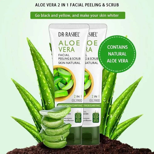 Dr. Rashel Aloe Vera Facial Peeling & Scrub Skin Natural 2 In 1 Oil-Free Exfoliating & Clarifying - Dr Rashel Official
