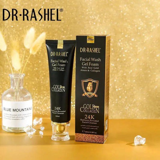 Dr.Rashel Facial wash Gel Foam with Real Gold Atoms & Collagen - Dr Rashel Official