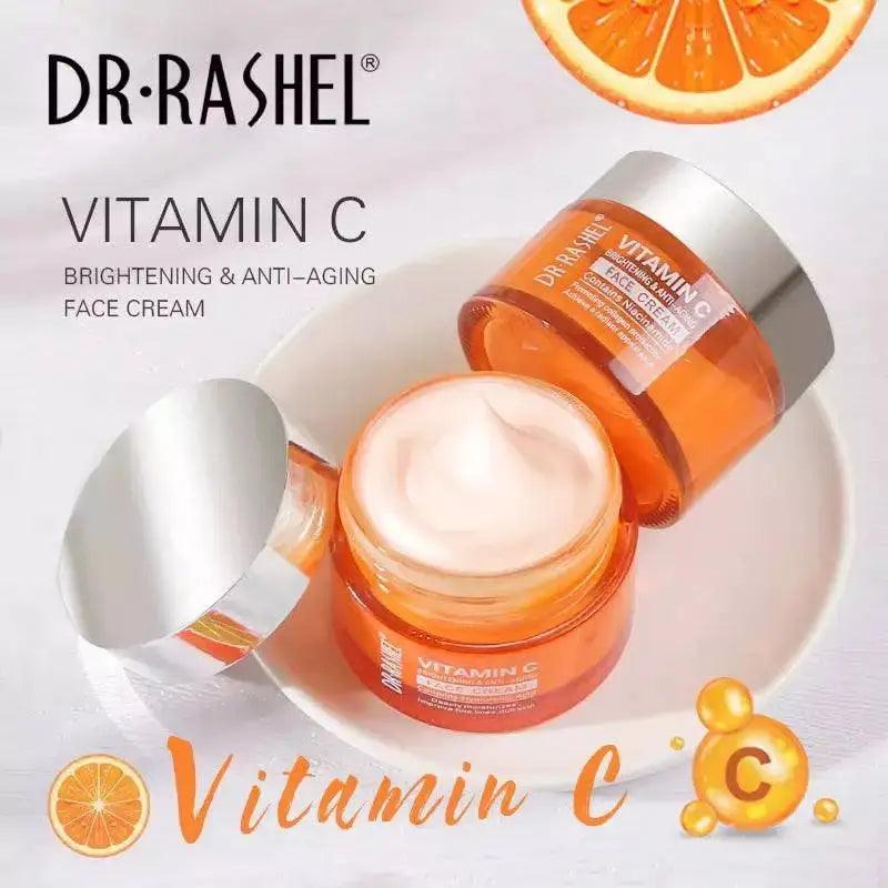 Dr.Rashel Vitamin C Brightening & Anti Aging Face Cream Powered By Hyaluronic Acid - Dr Rashel Official