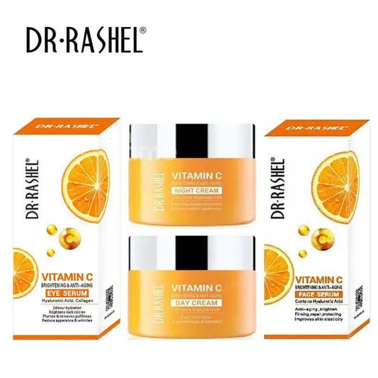 Dr.Rashel Vitamin C Series with Day & Night Cream + Serums - Pack of 4 - Dr Rashel Official