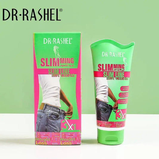  Dr.Rashel 3 in 1 Slimming Slim Line Hot Cream with Green Tea Collagen & Ginseng Formula For Slim Fit - 150gms