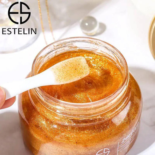 Estelin 24K Gold Firming & Anti Wrinkle Face & Body Scrub by Dr.Rashel - 250g - Dr Rashel Official