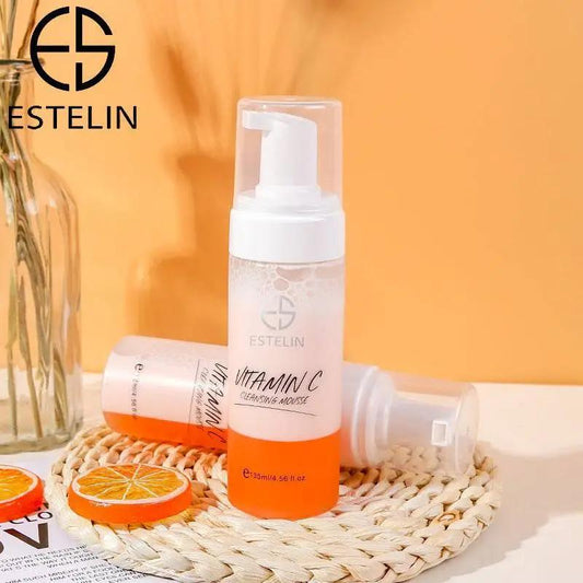 Estelin Skin Care Deep Cleaning Pore Cleaning Vitamin C Cleansing Mousse 135ML - Dr Rashel Official