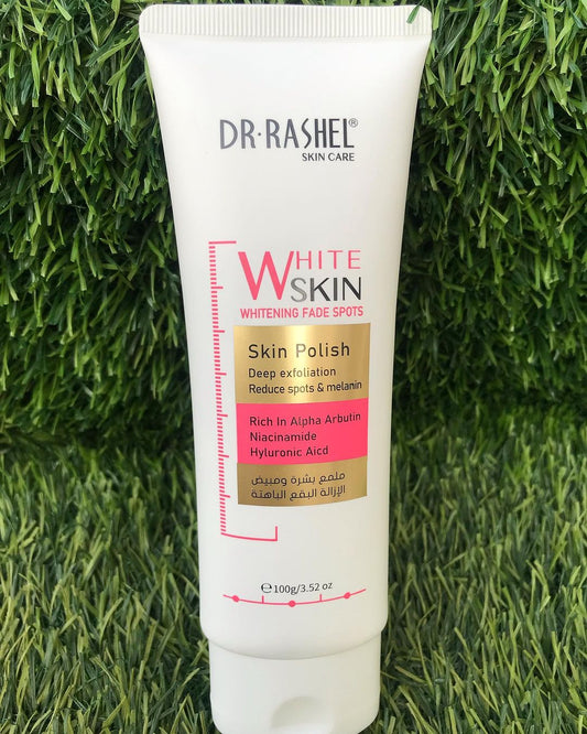 Dr Rashel Skin Care White Skin Whitening Fade Spot Skin Polish For Deep Exfoliation Reduce Spots & Melanin 100g