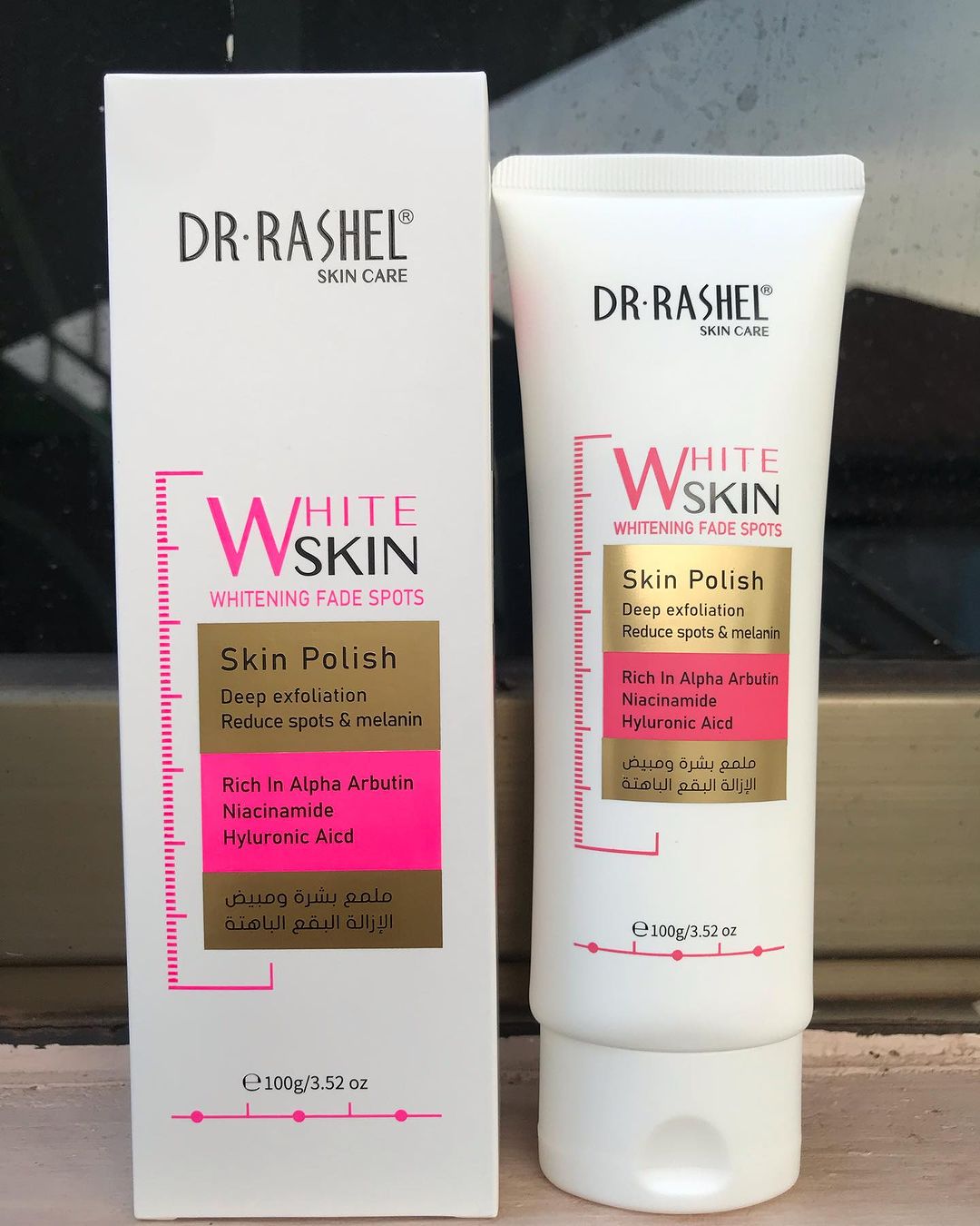 Dr Rashel Skin Care White Skin Whitening Fade Spot Skin Polish For Deep Exfoliation Reduce Spots & Melanin 100g