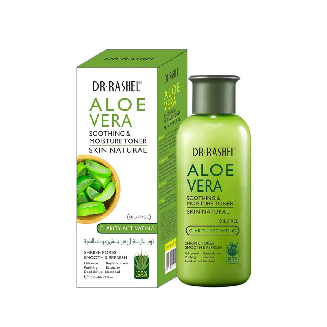   Dr. Rashel Aloe Vera Soothing & Moisture Toner Skin Natural Oil-Free Clarity-Activating - 200ml