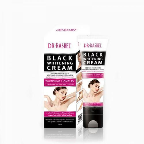 Dr.Rashel Black Whitening Cream with Collagen for Body and Private Parts for Girls & Women - 100ml