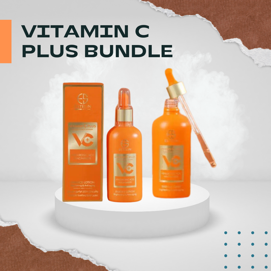 Estelin Vitamin C Plus Hyaluronic, Niacinamide Lotion &   Vitamin C Plus Radiance & Anti-Aging Essence Toner  bundle deal