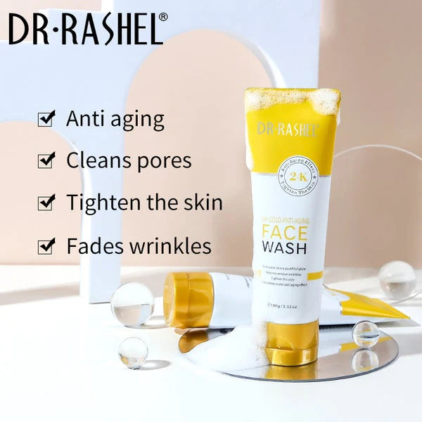   Combo - Dr. Rashel 24K Gold Face Wash, Gel Cream, Eye Serum & Essence Mask bundle deal