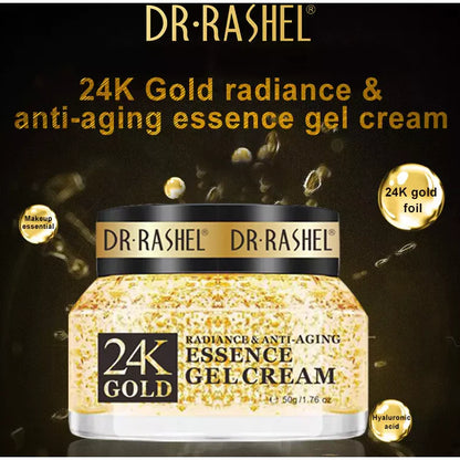   Combo - Dr. Rashel 24K Gold Face Wash, Gel Cream, Eye Serum & Essence Mask bundle deal