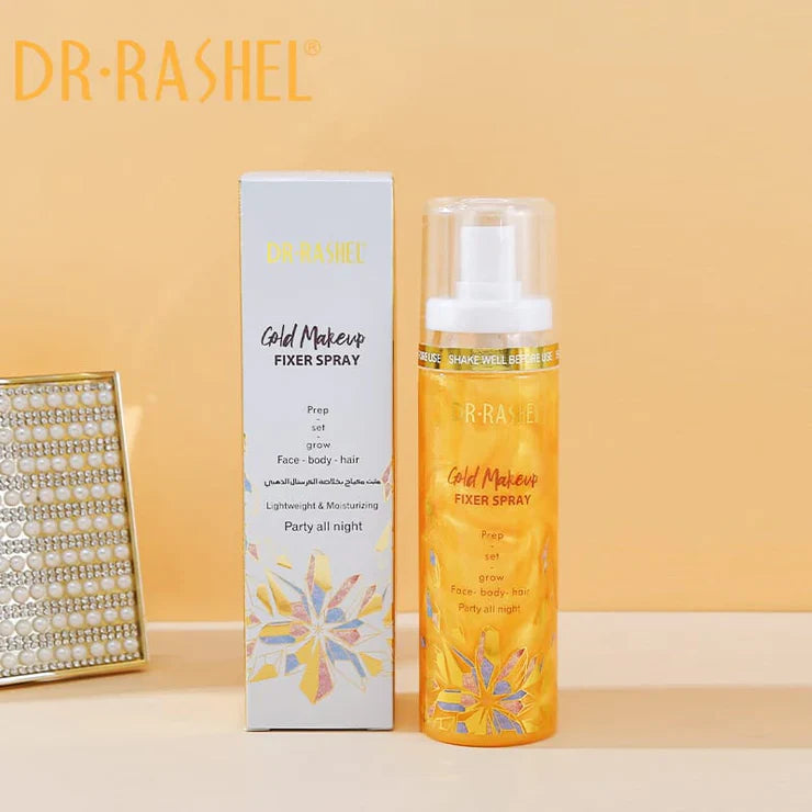 Dr. Rashel Makeup Fixer Spray - Gold & Pink - Combo
