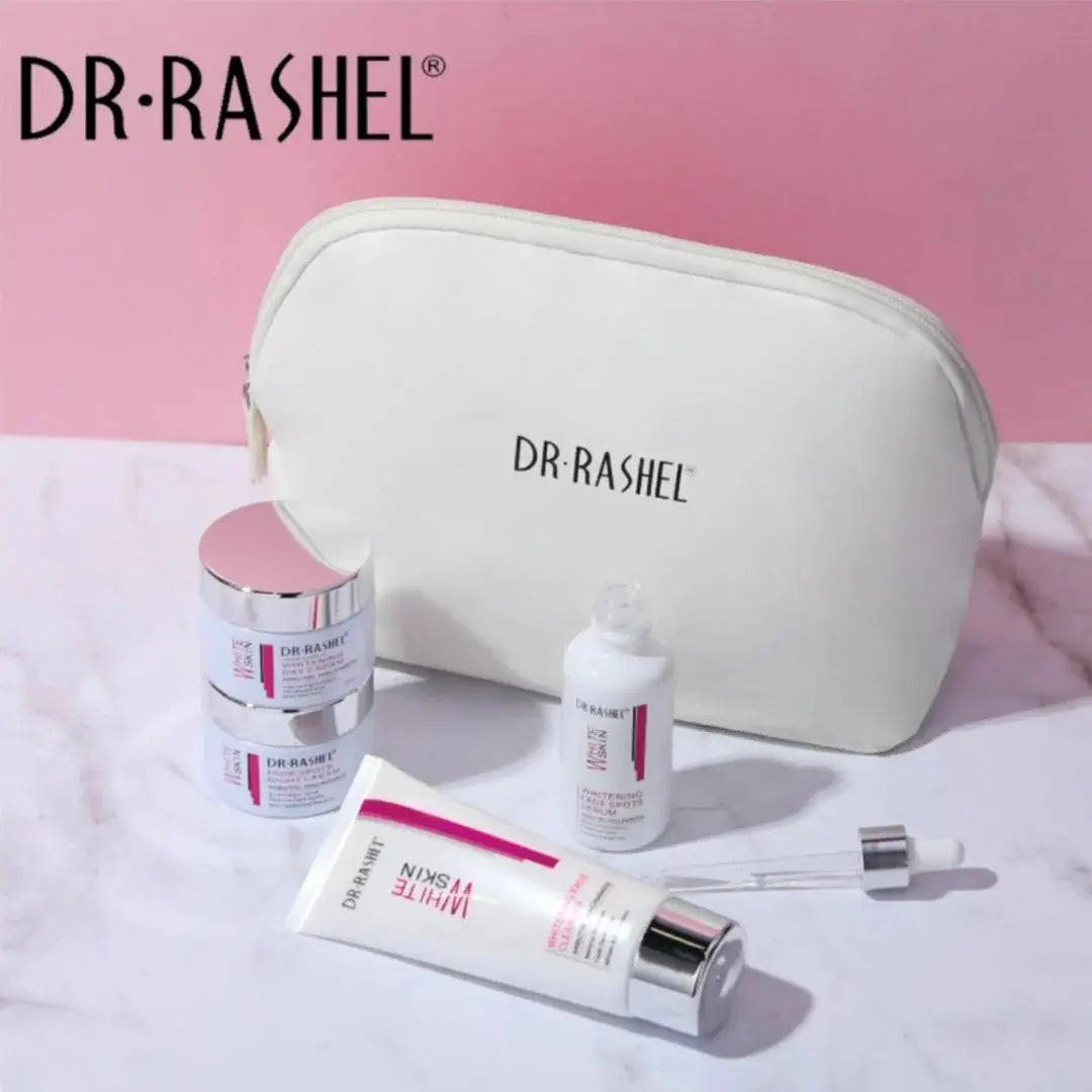 Dr.Rashel Skin Care White Skin Whitening Fade Spot 4 Piece سیٹ بیگ کے ساتھ