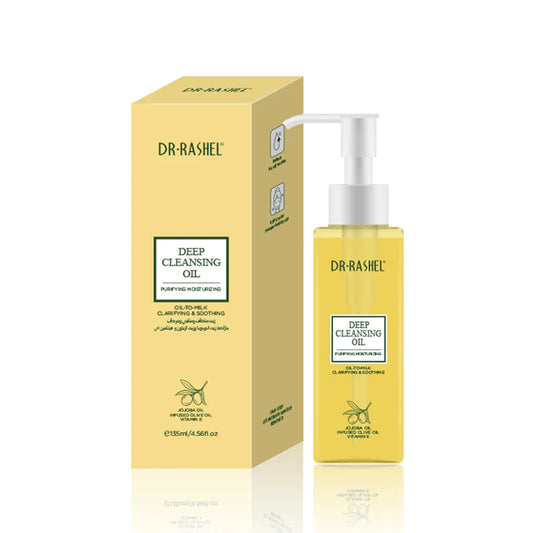   DR.Rashel Deep Cleansing Oil Make Up Remover Jojoba Oil Infused Olive Oil Vitamin E 135ml