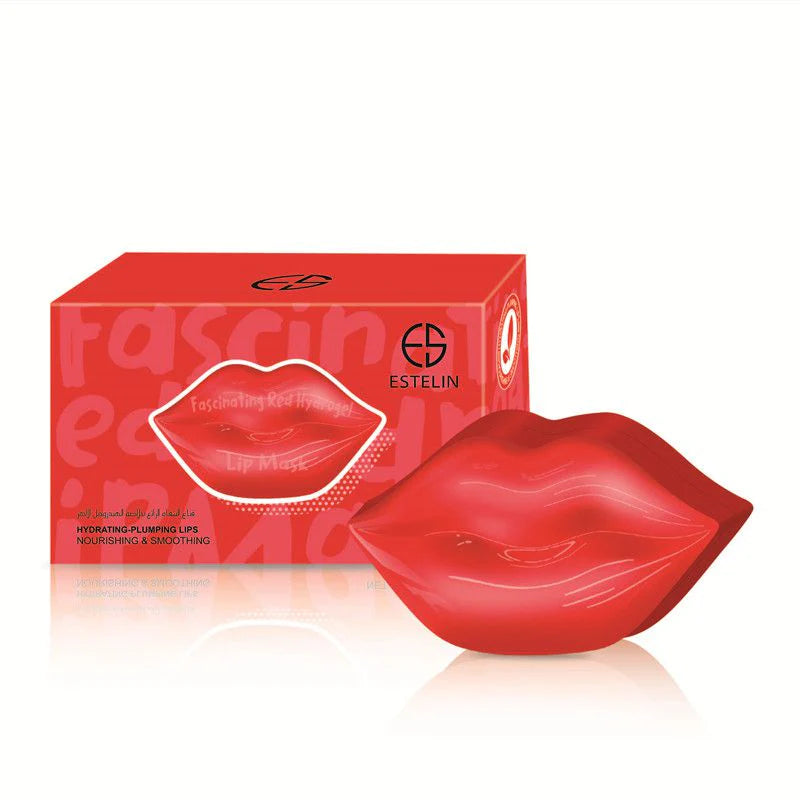 Estelin Fascinating Red Hydrogel Lip Mask & 3 In 1 Lip Care Set Vitamin C bundle deal