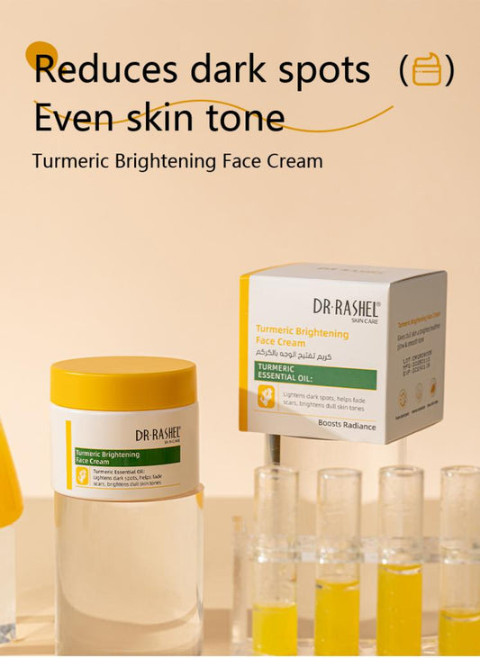 Dr Rashel Turmeric Face Cream – Dark Spot Corrector & Skin Brightening Moisturizer for Scars and Uneven Tone