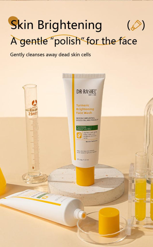 Dr Rashel Turmeric Brightening Face Wash – Deep Cleanse, Oil Control & Glow-Boosting Formula