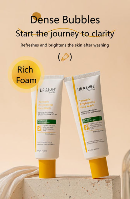 Dr Rashel Turmeric Brightening Face Wash – Deep Cleanse, Oil Control & Glow-Boosting Formula