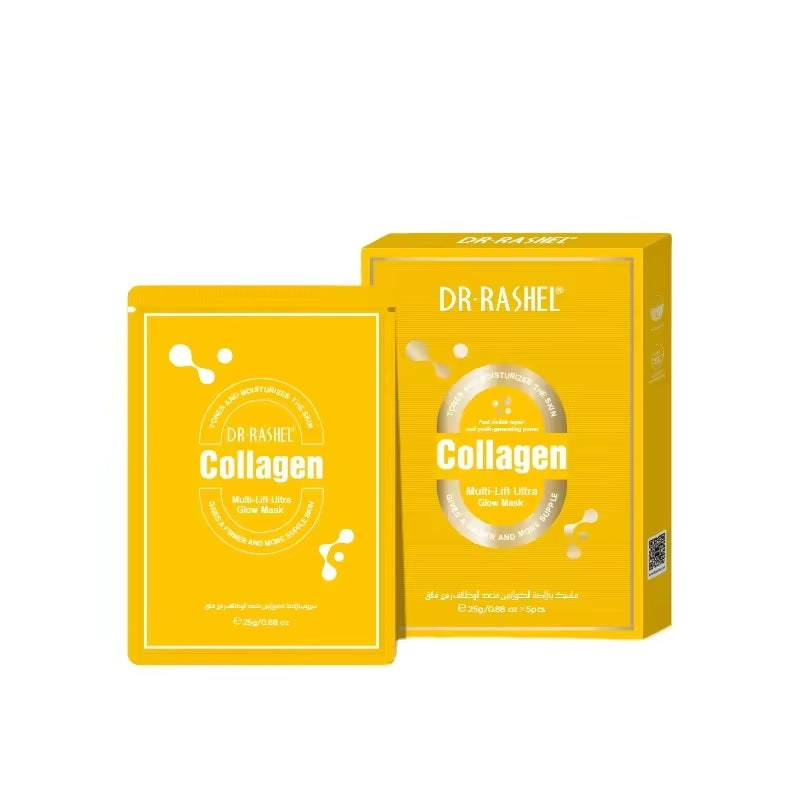 Dr.RASHEL Collagen Multi-lift ultra glow mask 25g*5pcs