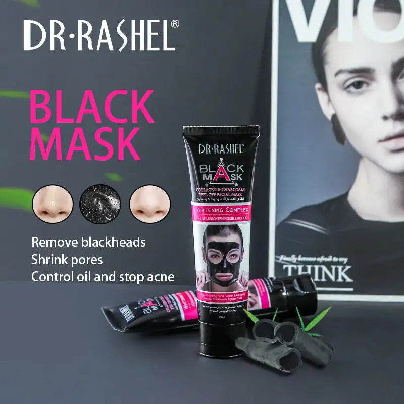 DR.RASHEL Peel Off Charcoal Black Mask Black head Remover Mask - 100ml