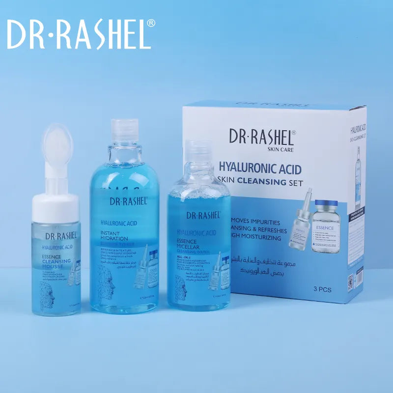 Dr.Rashel Hyaluronic Acid Skin Care Cleaning Set for plump skin deliver intense hydration