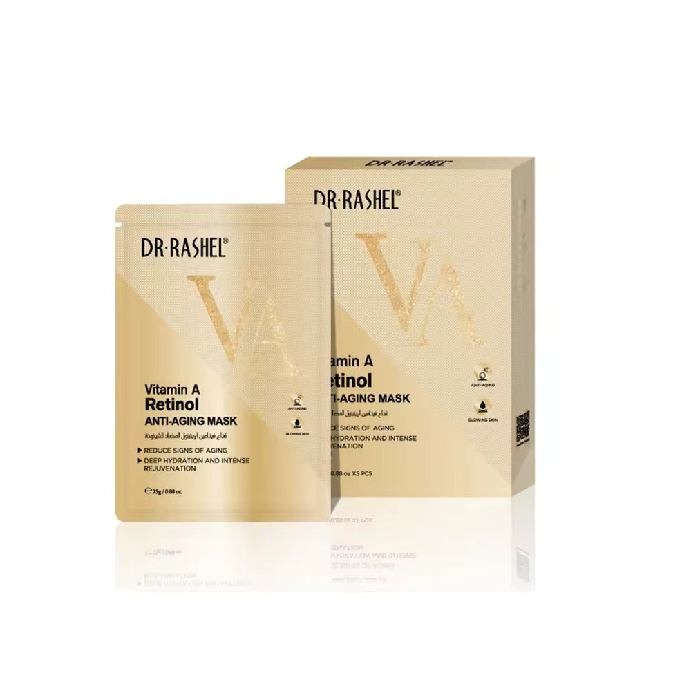   Dr.Rashel Vitamin A Retinol Anti-Aging Mask sheets Pack of 5 - 25g - 5pcs