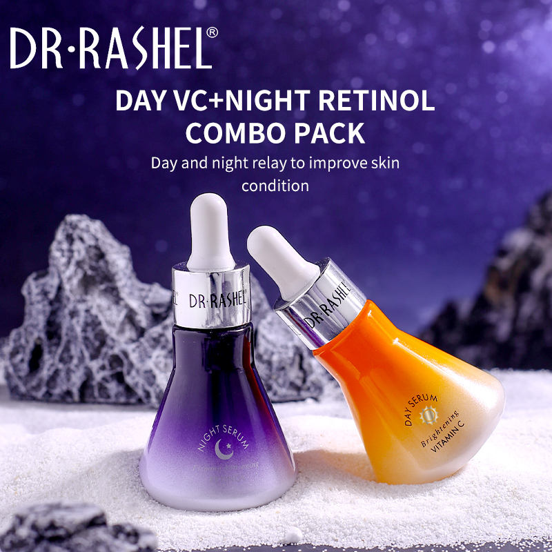   Dr.Rashel Vitamin C & Rentinol Day & Night Face Serum - Pack Of 2