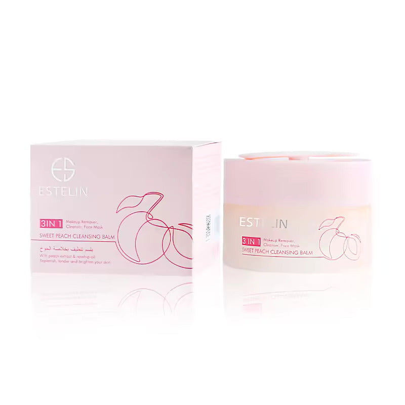   Estelin 3 In 1 Sweet Peach Replenish & Brighten Cleansing Balm - 100g