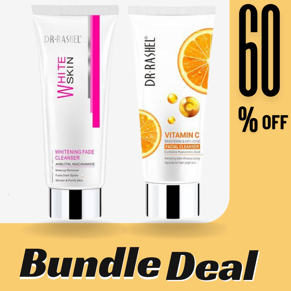   Dr.Rashel Whitening Fade Cleanser & Vitamin C Brightening Facial Cleanser bundle deal