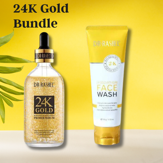 Dr.Rashel Product 24K Gold  Face Wash &  Dr.Rashel 24K Gold Primer Serum bundle deal