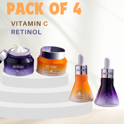   Dr.Rashel Vitamin C And Retinol Day & Night Cream  & Vitamin C & Rentinol Day & Night Face Serum bundle deal