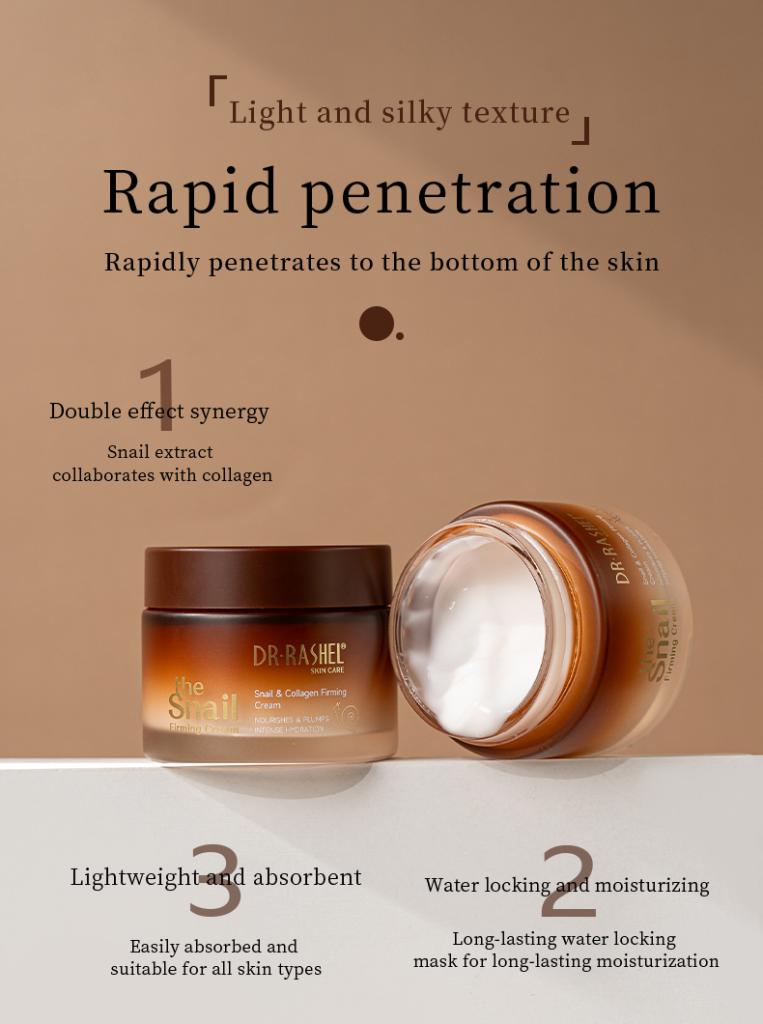 Dr Rashel Snail Collagen Firming Cream – Skin Nourishing, Hydrating & Plumping Moisturizer for Firm, Youthful Skin