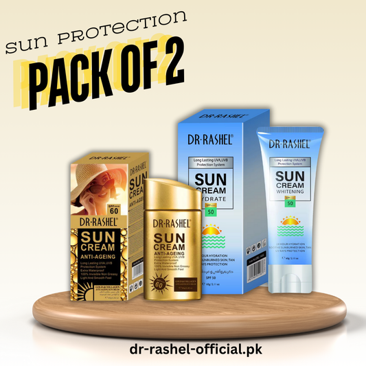 Dr. Rashel Sun Cream Hydrate SPF+++50 & Dr.Rashel Anti Aging Sun Cream - 80g  bundle deal