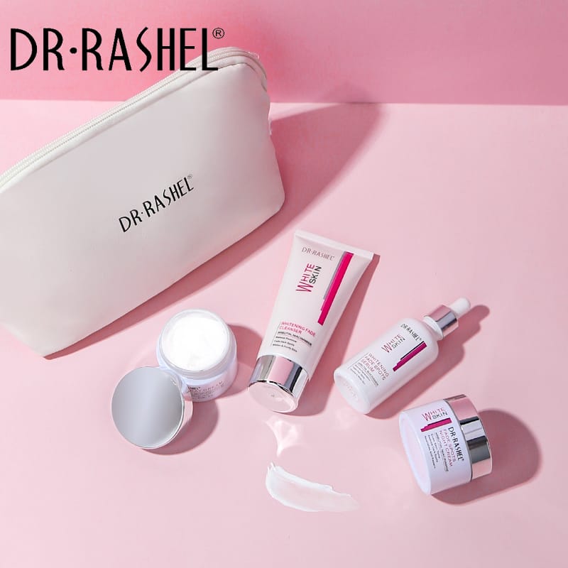 Dr.Rashel Skin Care White Skin Whitening Fade Spot 4 Piece سیٹ بیگ کے ساتھ