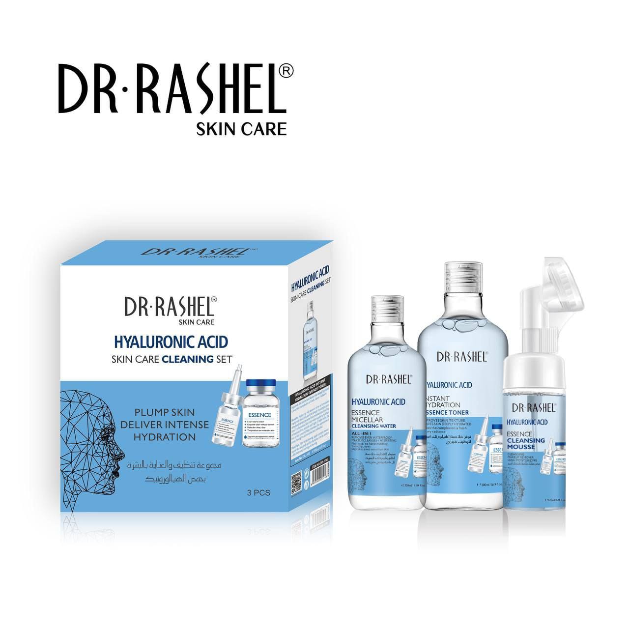   Dr.Rashel Hyaluronic Acid Skin Care Cleaning Set for plump skin deliver intense hydration