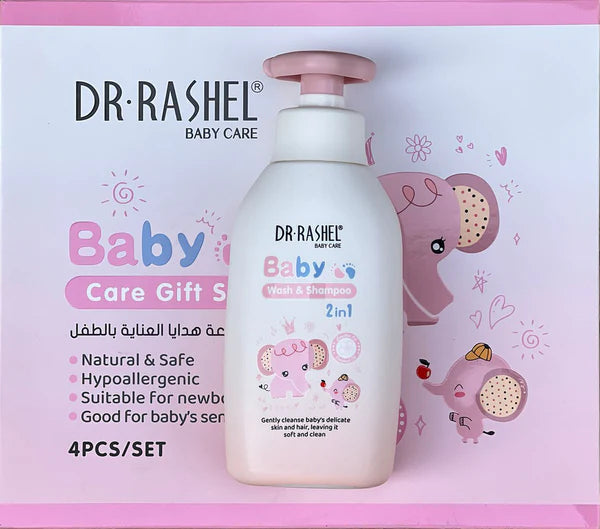 Dr.Rashel Baby care Gift Set For Baby Delicate Skin Pack of 4 - Pink